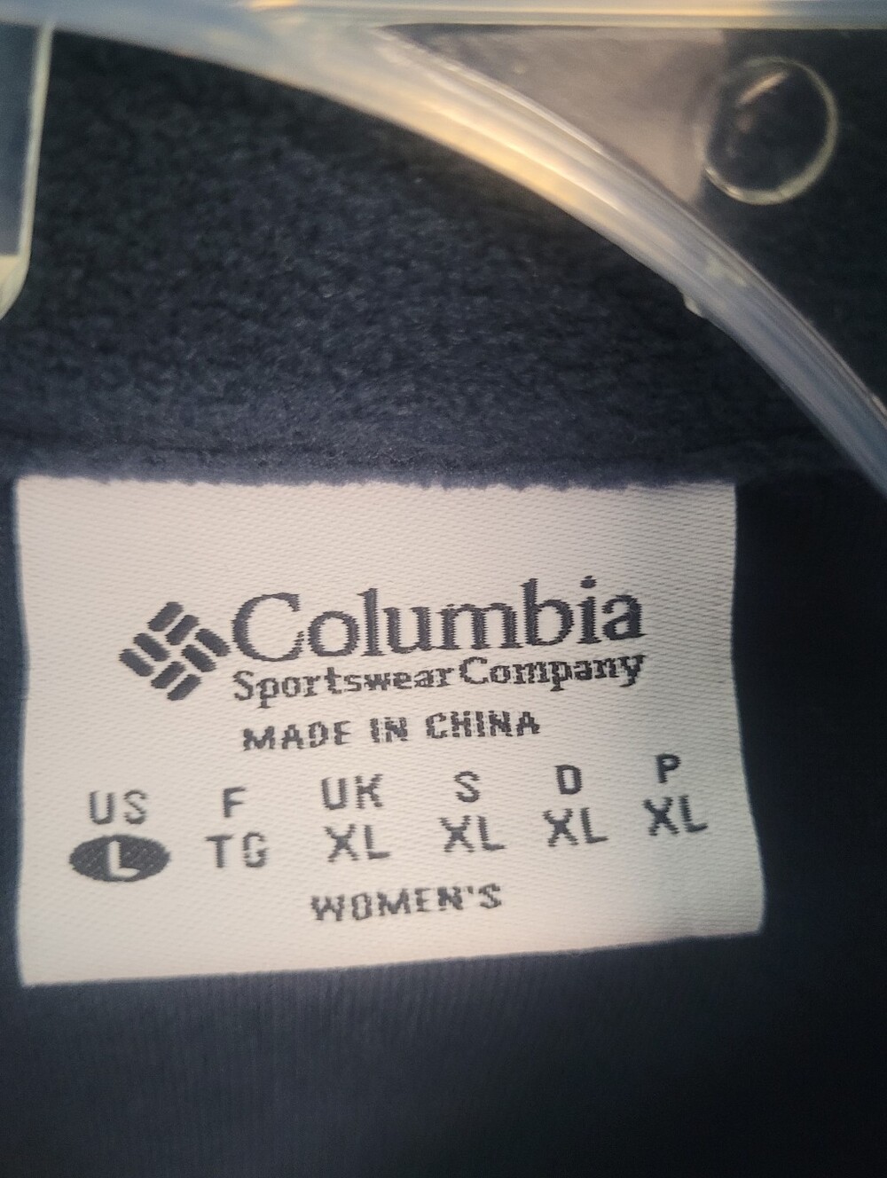 Columbia Navy Quarter-Zip Pullover Fleece Sweater w/ Embroidered  'M' Michigan - Picture 4 of 9